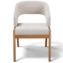 Ver mais imagens de Kit 05 Cadeiras de Jantar e Estar Living Estofada Lince L02 Bouclê Cru - Lyam Decor