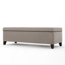 Ver imagem 3 de Recamier Bau Julia 1,20m Suede Bege - Inova Decor Inova Decorações