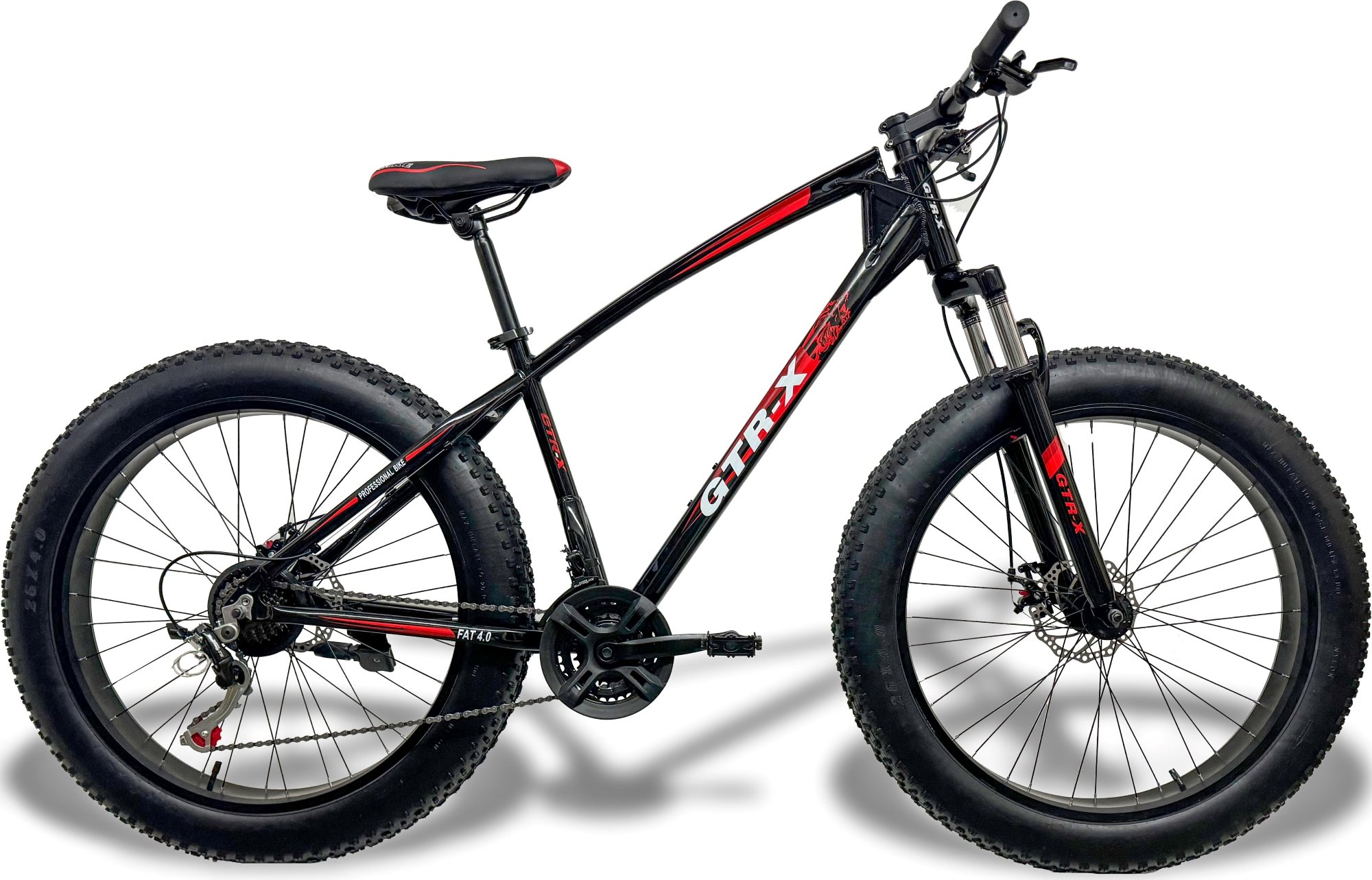 Bicicleta Fat Bike Gtr-x Aro 26 Freios Disco Alumínio Shimano Quadro 19 Preto