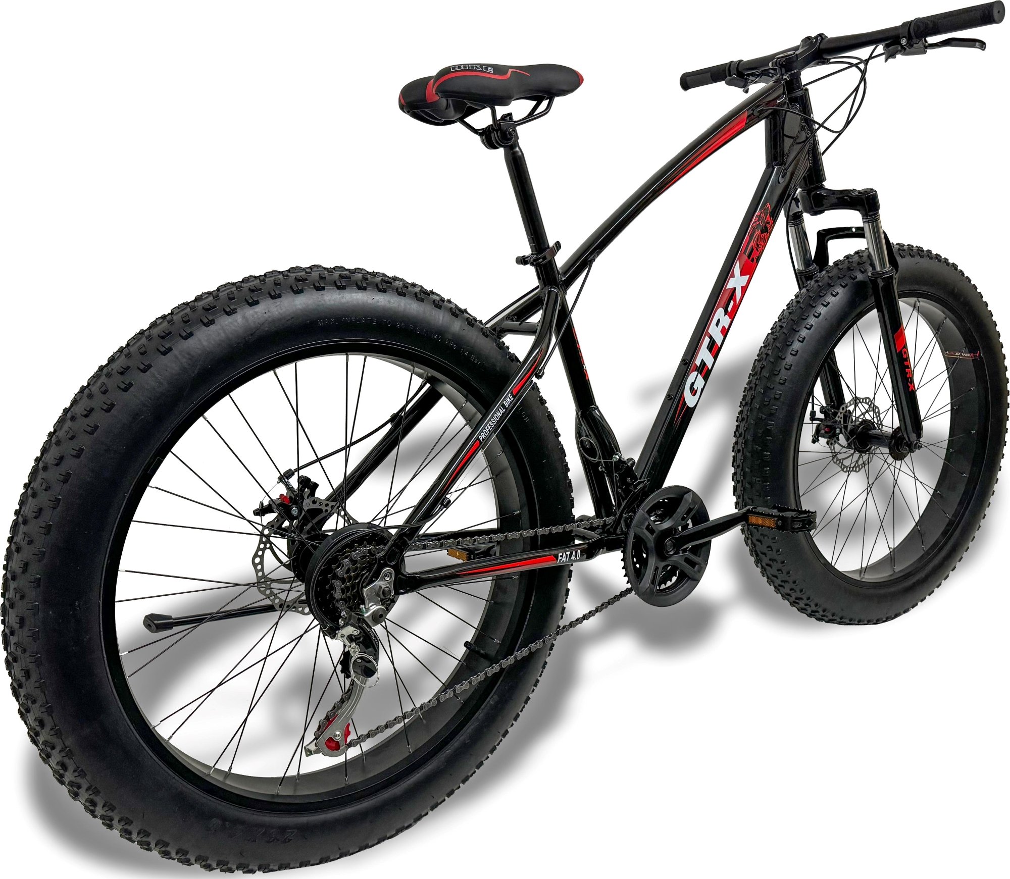 Bicicleta Fat Bike Gtr-x Aro 26 Freios Disco Alumínio Shimano Quadro 19 Preto - 3