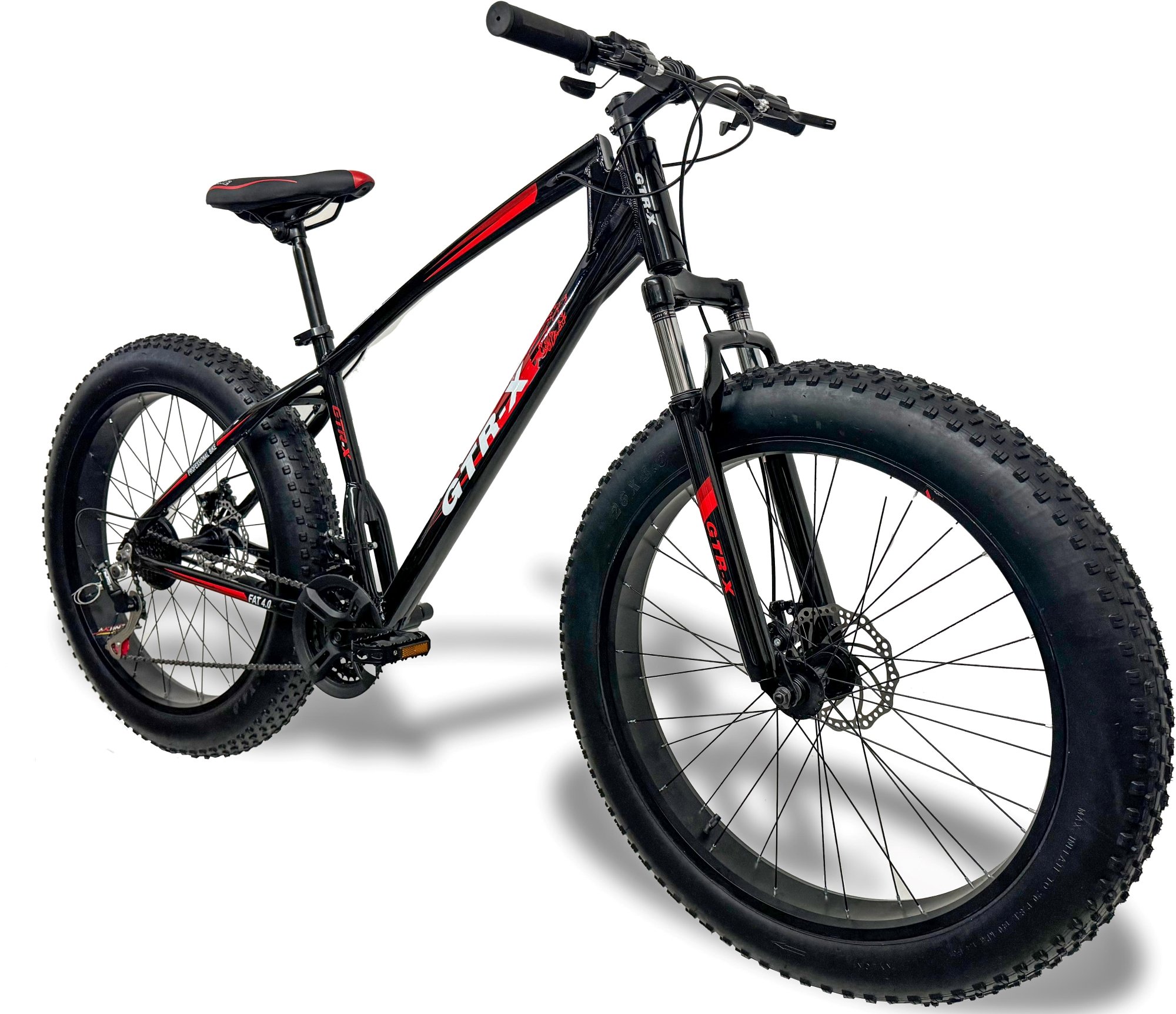 Bicicleta Fat Bike Gtr-x Aro 26 Freios Disco Alumínio Shimano Quadro 19 Preto - 2