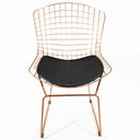 Ver imagem 2 de Cadeira para cozinha BERTOIA cobre assento preto - Direto de Fábrica
