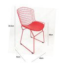 Ver imagem 5 de Cadeira para Cozinha Bertoia Vermelha - Direto de Fábrica