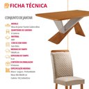 Ver imagem 7 de Mesa de Jantar Yasmin 180 cm Tampo MDF Laminado Canto Copo com 6 Cadeiras Aline