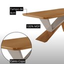 Ver imagem 6 de Mesa de Jantar Yasmin 180 cm Tampo MDF Laminado Canto Copo com 6 Cadeiras Aline