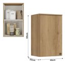Ver imagem 3 de Armário Aéreo 40 Cm com 1 Porta Finesse Capuccino - Thb