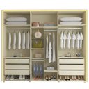 Ver imagem 7 de Guarda Roupa Lumina 6 Portas LED 100% MDF Off White - Gelius