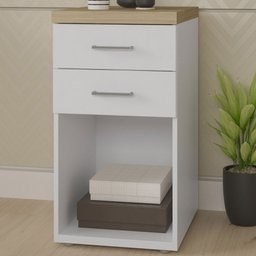 Gaveteiro Toq 2 Gavetas Olmo/Branco - Artany - 1