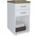 Ver imagem 3 de Gaveteiro Toq 2 Gavetas Olmo/Branco - Artany