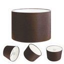 Ver imagem 2 de Cúpula Abajur e Luminária Cilíndrica Vivare Cp-7017 Ø40x21cm - Bocal Nacional Café