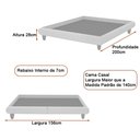 Ver imagem 4 de Cama Casal Japonesa 156cm Pés Madeira Haru Linho Off White - Sallar Home