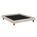 Ver imagem 1 de Cama Casal Japonesa 156cm Pés Madeira Haru Linho Off White - Sallar Home