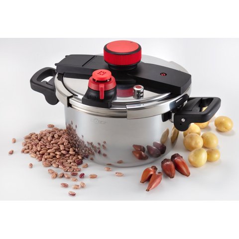 Panela de Pressão Inox Indução Corpo Triplo 4,5 Litros