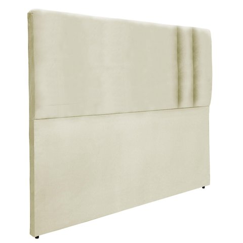 Cabeceira de Cama Estofada Siena Vertical Essencial Suede Rbl:solteiro Tradicional/bege