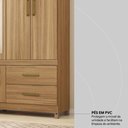 Ver mais imagens de Guarda Roupa Casal 6 Portas com Espelho e 4 Gavetas Ubatuba - Amêndola Touch