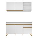 Ver imagem 7 de Armário de Cozinha Compacta 150cm Veneza Multimóveis V2079 Branco/dourado