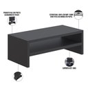 Ver imagem 5 de Kit 02 Suportes Para Monitor Stand Home Office Lap 63 cm L03 Preto - Lyam Lyam Decor