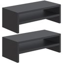 Ver imagem 1 de Kit 02 Suportes Para Monitor Stand Home Office Lap 63 cm L03 Preto - Lyam Lyam Decor
