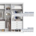 Ver imagem 7 de Guarda-Roupa Casal 100% MDF 5 Portas 8 Gavetas Bari Branco