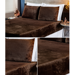 Lençol pra cama casal 3 peças inverno188cm x 138cm toque macio e quentinho - 4