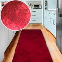 Ver imagem 2 de Tapete Passadeira Shaggy Pelo Alto Felpudo 50x200cm Casa Dona Vermelho