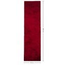 Ver imagem 3 de Tapete Passadeira Shaggy Pelo Alto Felpudo 50x200cm Casa Dona Vermelho