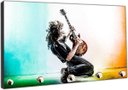 Ver imagem 2 de Porta Chaves Banda Guitarra Guitarrista Salas Decorações Organizador Chaveiros