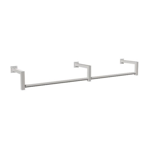 Arara De Parede Para Loja Modelo em L Premium Leve Comac - 8 Tamanhos Branco 150 cm