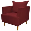 Ver imagem 3 de Poltrona Decorativa para Sala Recepção Escritório Consultório Reforçada Eliza Tecido Suede