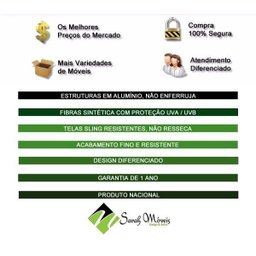Balanço de Área Externa com Almofada Acquablock Impermeabilizada - Sarah Móveis - 3