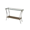 Ver imagem 1 de Mesa Aparador de alumínio com junco sintético para sala - Sarah Móveis