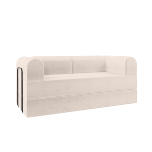 Sofá Modular Mônaco Retrátil Confortável Versátil Bouclé:bege