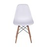 Kit 8 Cadeiras Eames Design Base Madeira Assento Branco - 4