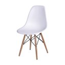 Ver imagem 2 de Kit 8 Cadeiras Eames Design Base Madeira Assento Branco