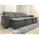 Ver imagem 2 de Sofá 5 Lugares Retrátil e Reclinável 2,70 Metros Alpoim Estofados Cinza 202 Athenas