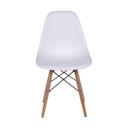 Ver imagem 2 de Kit 2 Cadeiras Eiffel Design Base Madeira Assento Branca