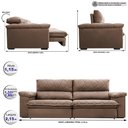 Ver imagem 2 de Sofá Retrátil e Reclinável 2,15m Molas Ensacadas Cama inBox Big Home com Bordado 3D Velusoft