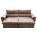 Ver imagem 5 de Sofá Retrátil e Reclinável 2,15m Molas Ensacadas Cama inBox Big Home com Bordado 3D Velusoft