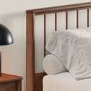 Ver imagem 4 de Cama de Casal Madeira 140x190cm Cabeceira Ripada Castanho Apoana Idimex