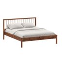 Ver imagem 6 de Cama de Casal Madeira 140x190cm Cabeceira Ripada Castanho Apoana Idimex