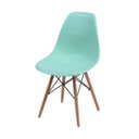 Ver imagem 1 de Cadeira Eiffel Design Base Madeira Assento Azul Tiffany