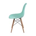 Ver imagem 3 de Cadeira Eiffel Design Base Madeira Assento Azul Tiffany
