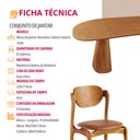 Ver imagem 6 de Sala de Jantar Mesa Noronha 220cm Tampo Laminado Canto Barril com 8 Cadeiras Solaris Gold