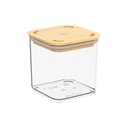 Ver imagem 1 de Pote Hermético Quadrado 580ml Tampa Bambu Bpa Free Coza
