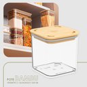 Ver imagem 2 de Pote Hermético Quadrado 580ml Tampa Bambu Bpa Free Coza