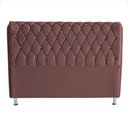 Ver imagem 1 de Cabeceira de Cama Box Jully Casal 140 Cm Botão Strass Suede Rosê Eli Móveis