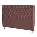 Ver imagem 2 de Cabeceira de Cama Box Jully Casal 140 Cm Botão Strass Suede Rosê Eli Móveis