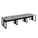Ver imagem 5 de Plataforma de Trabalho 6 Pessoas 360cm Cinza Sagrado com Preto F5 Office