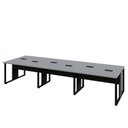 Ver imagem 2 de Plataforma de Trabalho 6 Pessoas 360cm Cinza Sagrado com Preto F5 Office