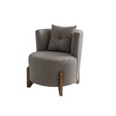 Ver imagem 4 de Conjunto 2 Poltronas + Sofá Curvo Orgânico Boucle Cinza - Montanaris Decor